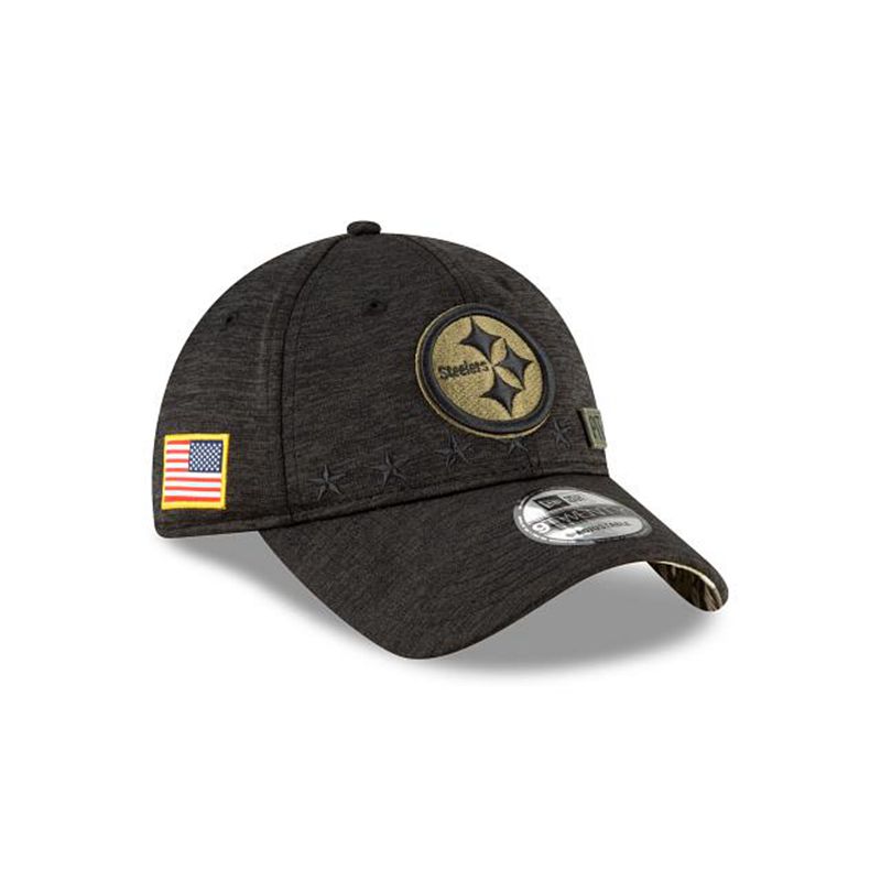 NFL Pittsburgh Steelers Salute To Service 9Twenty Adjustable (ILN8419) - Black New Era Caps